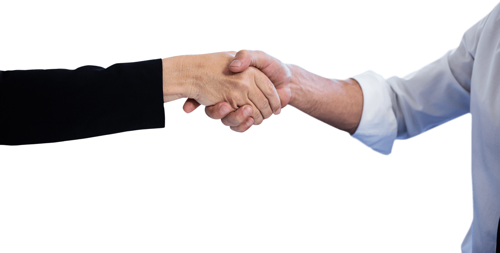 Two people shaking hands